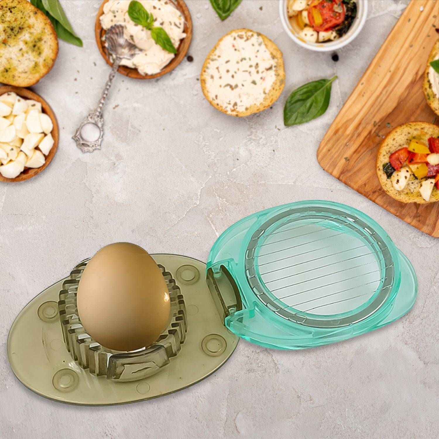 Stainless Steel, Egg Slicer & Knife (2 Pc Set) Stainless Steel, Egg Slicer & Knife (2 Pc Set)